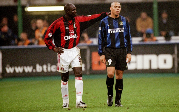 Adidas AC Mailand Trikot 9 George Weah 1998/99 OPEL Weiß Herren M