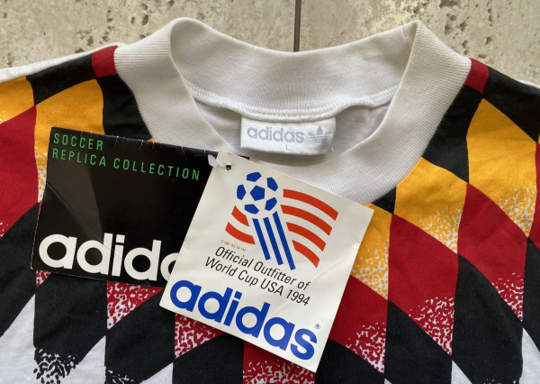 Adidas Deutschland T-Shirt WM 1994 USA DFB Trikot heim weiß Herren L