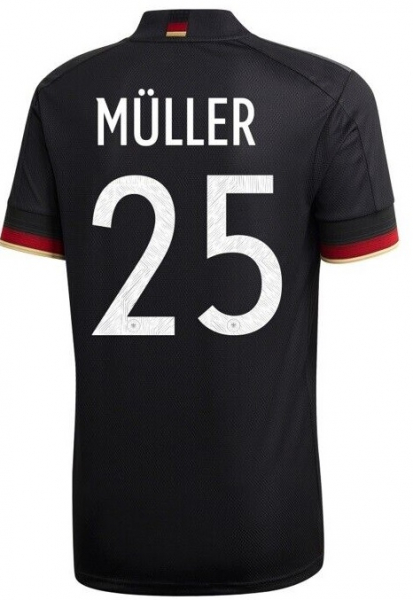 Adidas Deutschland Trikot 13 Thomas Müller Euro 2020 DFB Auswärts schwarz Herren M