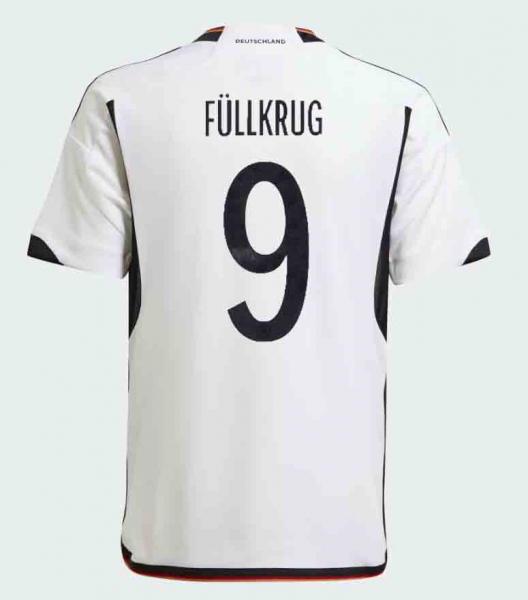 Adidas Alemania camiseta 9 Niklas Füllkrug Copa del Mundo 2022 blanco/negro senor S, M, L o XL