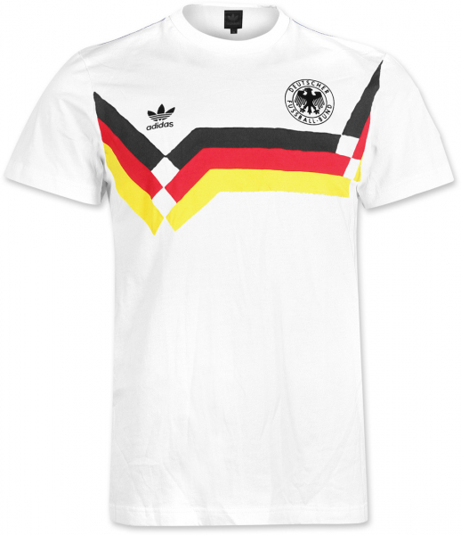 Adidas Deutschland T-Shirt Trikot 1990 weiß Originals DFB Herren M oder L