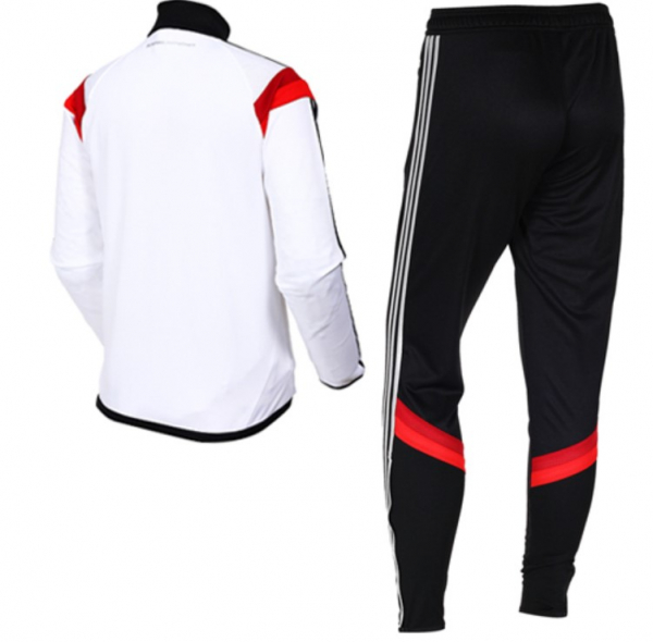 Adidas Deutschland Trainingsanzug WM 2014 DFB Jacke Hose weiß schwarz rot Herren L oder Kinder 176 cm