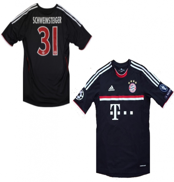 Adidas FC Bayern München Trikot 31 Bastian Schweinsteiger 2011/12 schwarz T-Com Herren L