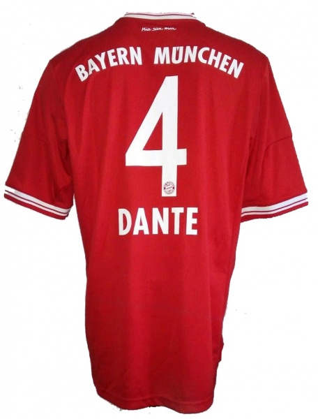 Adidas FC Bayern München Trikot 4 Dante 2013/14 triple Sieger heim rot Herren M oder L