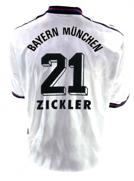 Adidas FC Bayern München Trikot 21 Alexander Zickler 1995/96 weiß Opel Herren XXL/2XL