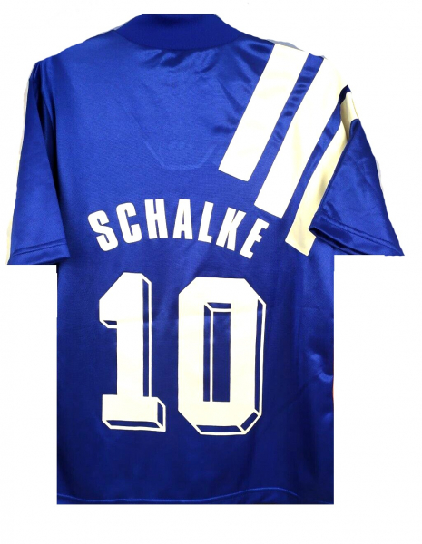 Adidas FC Schalke 04 Trikot 10 Olaf Thon 1994/95 Kärcher blau heim herren XS = Kinder 164 cm
