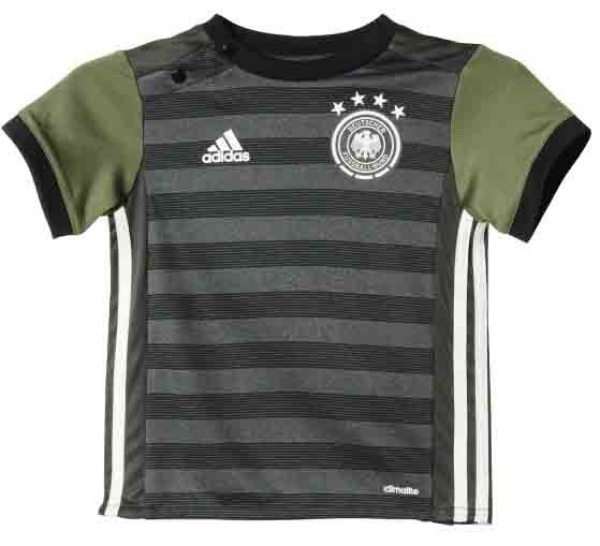 Adidas Deutschland Trikot Euro 2016 auswärts grau schwarz + Hose DFB 4 Sterne Minikit Baby Kind 68