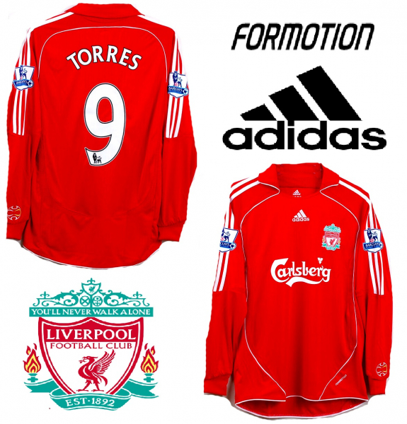 Adidas FC Liverpool camiseta 9 Fernando Torres 2006-08 Formotion matchworn jersey senor XL