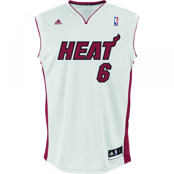 Adidas Miami Heat camiseta 6 Lebron James NBA nlanco senor XL