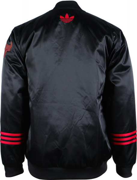 Adidas Chicago Bulls Jacke NBA Basketball Originals Satin College Schwarz Herren XL