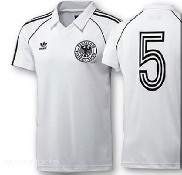 Adidas Alemania camiseta 5 Franz Beckenbauer copa del mundo 1974 DfB blanco señor M, L o XL