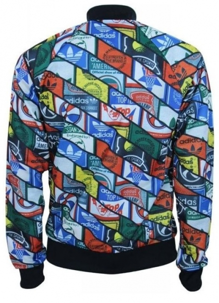Adidas originals jacket TT tracksuit Tongue Labels AOP SST Superstar men's (ab7683) M