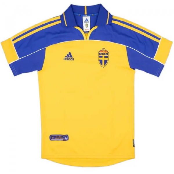 Adidas Schweden Trikot Euro 2000 bis WM 2002 heim gelb Herren XL