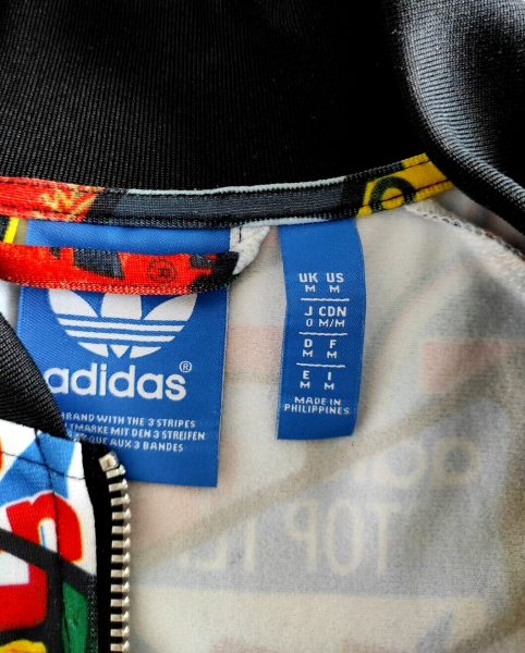 Adidas originals jacket TT tracksuit Tongue Labels AOP SST Superstar men's (ab7683) M