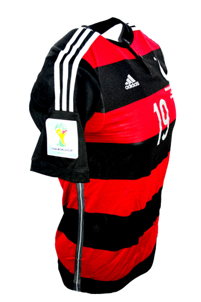 Adidas Alemania camiseta 19 Mario Götze copa del mundo 2014 rojo negro senor S-M 176cm