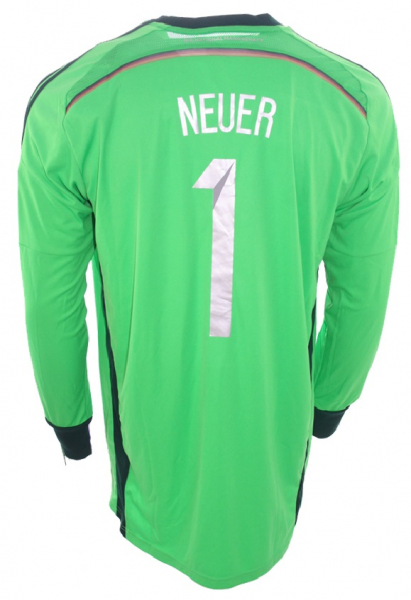 Adidas Deutschland Torwarttriikot 1 Manuel Neuer WM 2014 DFB Grün Neu Herren S/M/L/XL/XXL/2XL