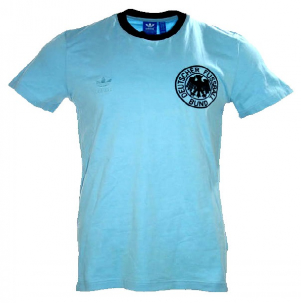 Adidas Originals Deutschland Trikot WM 1974 DFB Event 3rd Retro 1974 Weltmeister blau hellblau Herren M, L oder XL