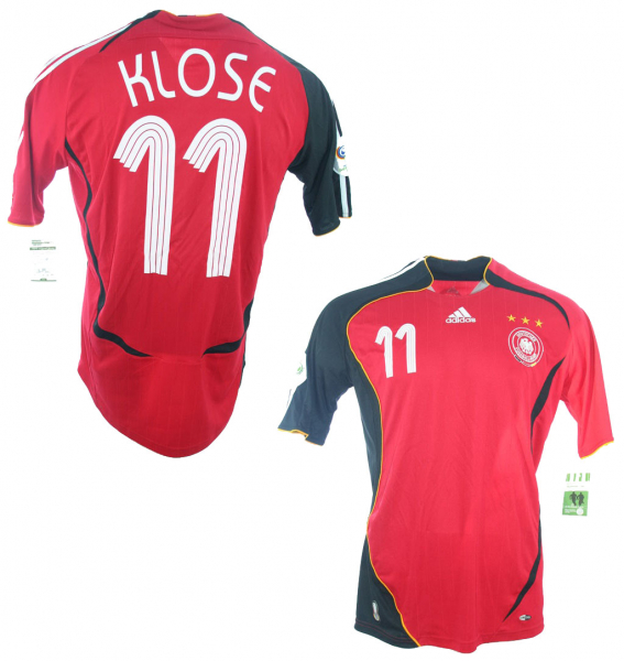 Adidas Deutschland Trikot 11 Miroslav klose WM 2006 Away rot DfB Herren S-M/M/L/XL