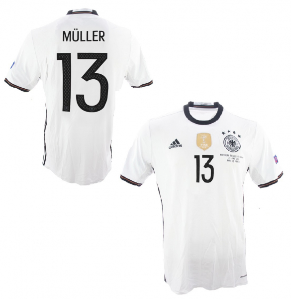 Adidas Deutschland Trikot 13 Thomas Müller Euro 2016 DFB Heim weiß Herren M oder L