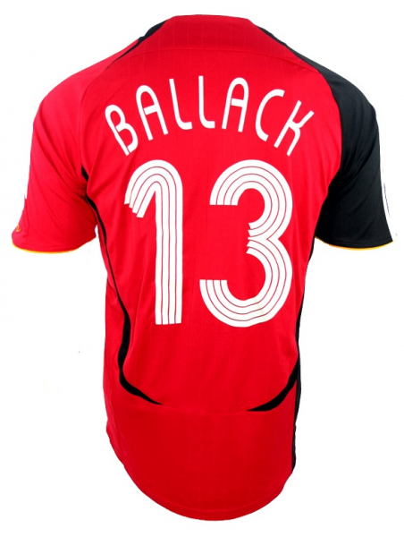 Adidas Germany jersey 13 Michael Ballack 2006 red away kids 128 cm