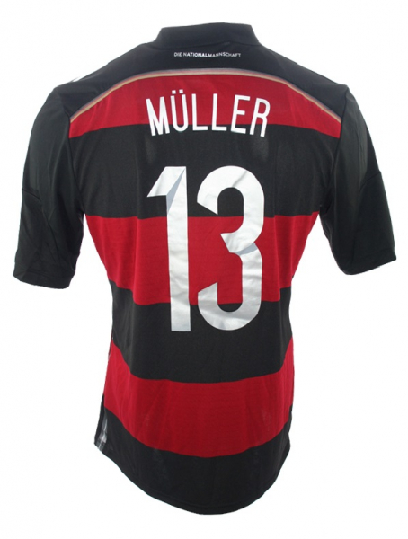 Adidas Germany jersey 13 Thomas Müller World Cup WC 2014 away red black new men's S/M/L/XL/XXL/176cm