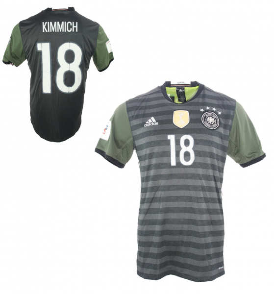 Adidas Deutschland Trikot 18 Joshua Kimmich Euro 2016 away grau DFB Herren S