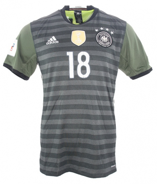 Adidas Deutschland Trikot 18 Joshua Kimmich Euro 2016 away grau DFB Herren S