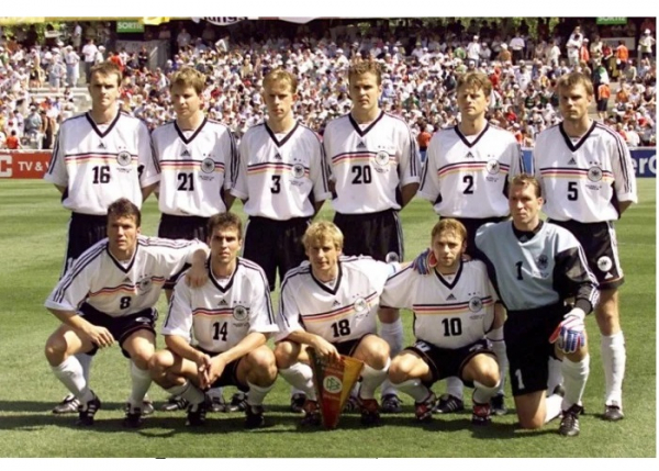 Adidas Deutschland Trikot 4 Kohler 9 Kirsten 10 Hässler uvm. WM 1998 98 DFB Heim Weiß Herren S, M, L oder XL & Kinder
