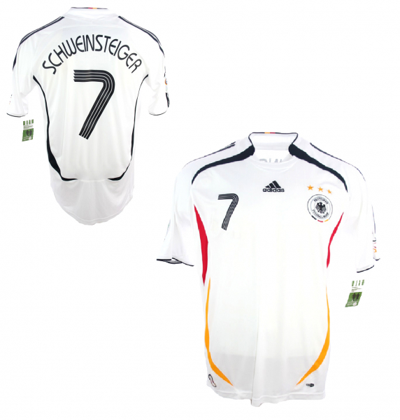 Adidas Deutschland Trikot 7 Bastian Schweinsteiger WM 2006 Heim DFB Herren 176 cm=S-M oder M