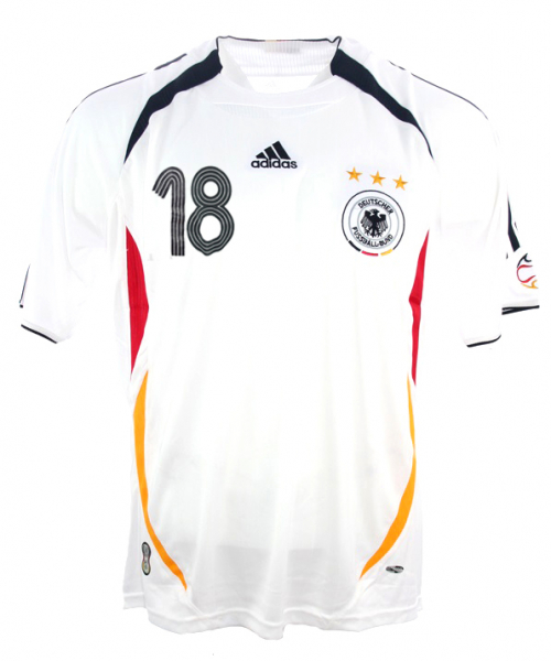 Adidas Germany jersey 18 Tim Borowski World Cup 2006 white home men's L