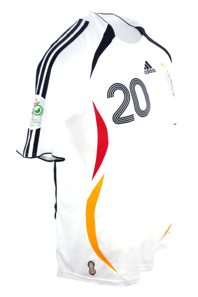 Adidas Alemania camiseta 20 Lukas Podolski Copa Mundial 2006 blanco senor S-M = 176 cm