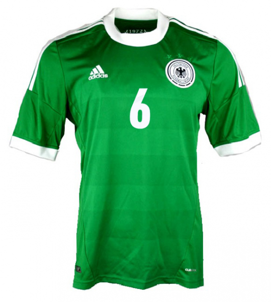 Adidas Alemania camiseta 6 Sami Khedira Euro 2012 verde señor S o L