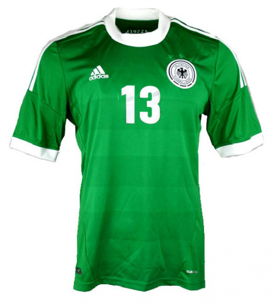 Adidas Deutschland Trikot 13 Thomas Müller Euro 2012 auswärts away DFB Grün Herren S, M oder L