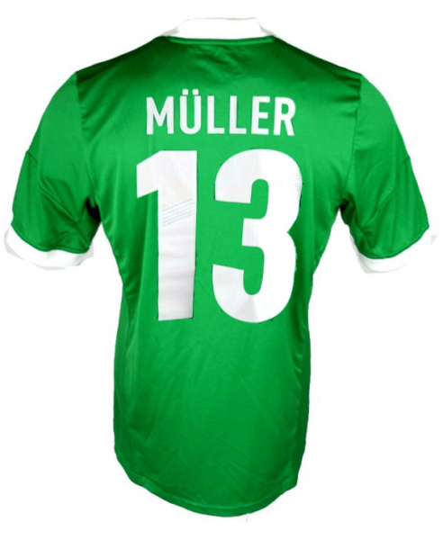 Adidas Deutschland Trikot 13 Thomas Müller Euro 2012 auswärts away DFB Grün Herren S, M oder L