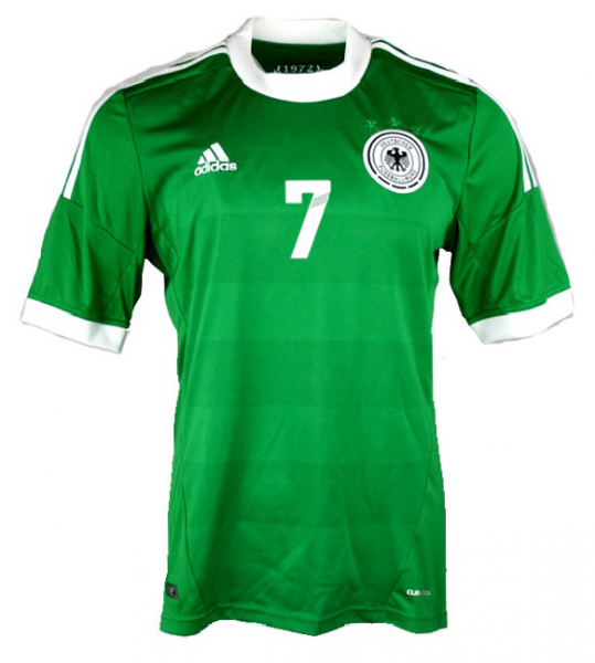Adidas Deutschland Trikot 7 Bastian Schweinsteiger Euro 2012 auswärts DFB grün Herren S