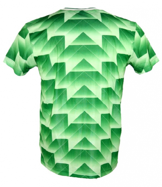 Adidas Alemania camiseta copa mundial 1990 3 Brehme 10 Matthäus verde señor XXL/2XL