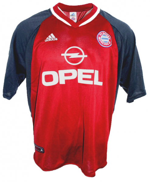 Adidas FC Bayern Munich jersey 9 Giovanne Elber 2001/02 Opel men's 176 cm youth XL