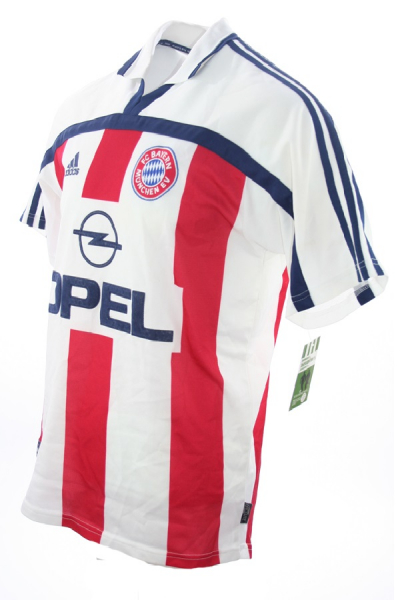 Adidas FC Bayern München Trikot 2000/01 CL sieg away Opel weiß rot Herren S & Kinder 140 cm