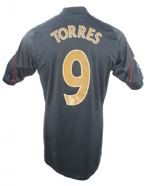 Adidas FC Liverpool camiseta 9 Fernando Torres 2009-10 negro senor XL