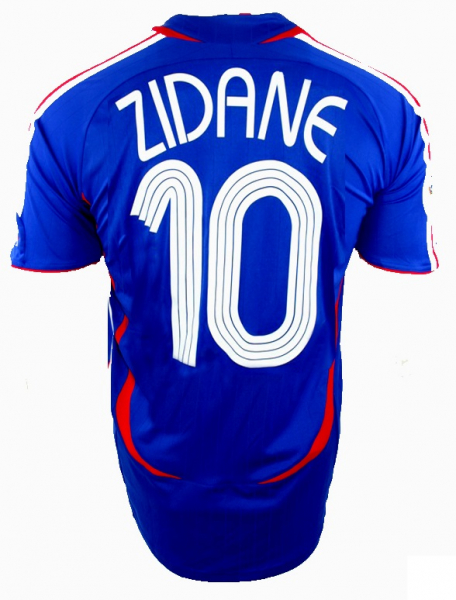 Adidas Frankreich Trikot 10 Zinedine Zidane WM 2006 Heim Blau Herren S (B-Ware)