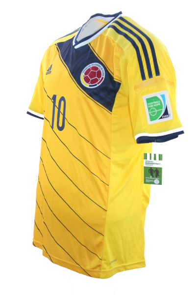 Adidas Columbia Jersey 10 James Rodriguez WC 2014 Home yellow NEW men's XL