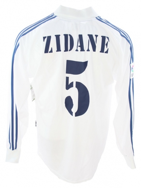 Adidas Real Madrid Trikot 5 Zinedine Zidane 2001/02 Heim langarm Matchworn Herren XL