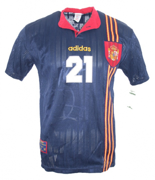 Adidas Spanien Trikot 21 Luis Enrique Euro 1996 EM 96 Auswärts Herren M