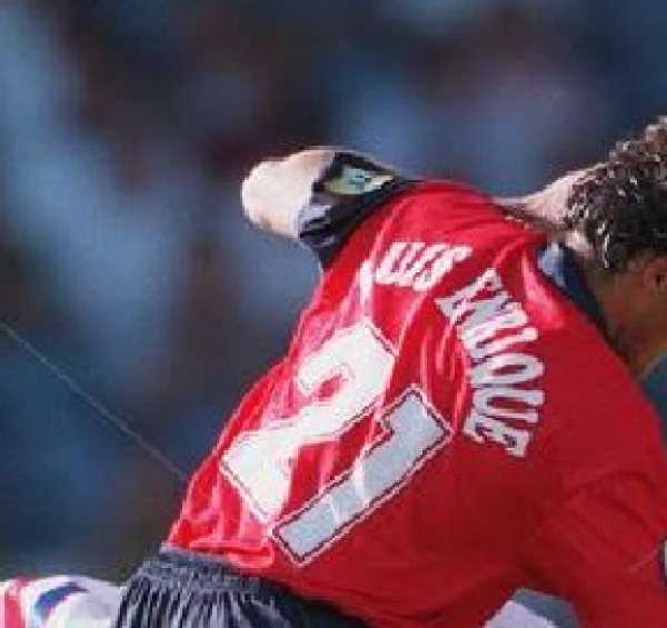 Adidas Spanien Trikot 21 Luis Enrique Euro 1996 EM 96 Auswärts Herren M