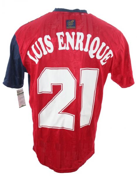 Adidas Spanien Trikot 21 Luis Enrique Euro 1996 EM 96 Matchworn Herren L