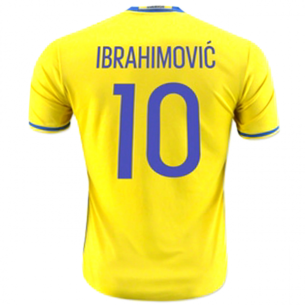 Adidas Suecia camiseta 10 Zlatan Ibrahimovic 2016 amarillo con patch señor XL