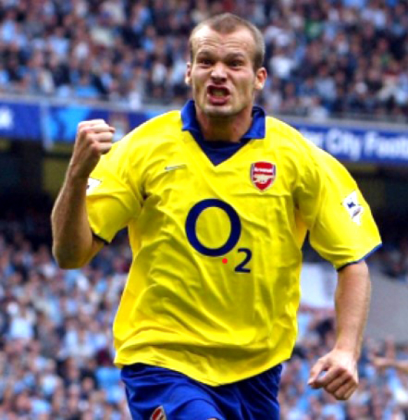 Nike FC Arsenal London Trikot 8 Freddie Ljungberg ohne o2 Sponsor gelb Herren XL