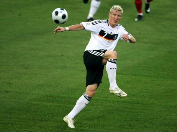 Adidas Deutschland Trikot 7 Basitan Schweinsteiger Euro 2008 schwarz rot DFB auswärts Herren M