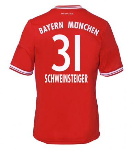 Adidas FC Bayern München Trikot 31 Bastian Schweinsteiger 2013/14 Triple Herren XS Kinder 164 cm