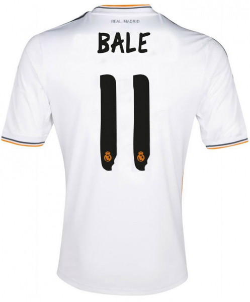 Adidas Real Madrid Trikot 11 Bale 2013/14 Heim weiß Fly Emirates Neu Herren L